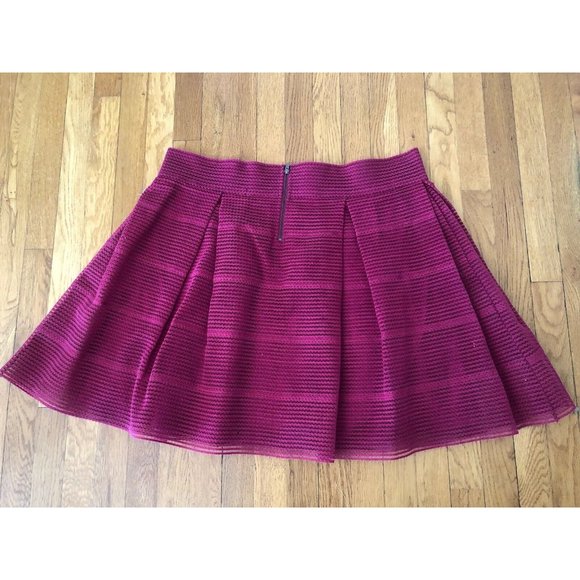 Torrid Womens Plus Size 3 Dark Pink Pleated Skater A-Line Skirt - Picture 2 of 6